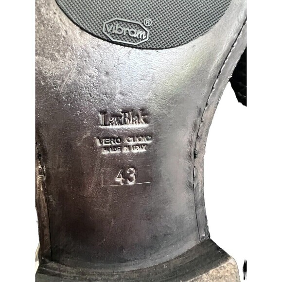 Lace-up shoes Brecos Woven Leather Made On Italy - Men's Shoes Size 43 (10) - Picture 6 of 9